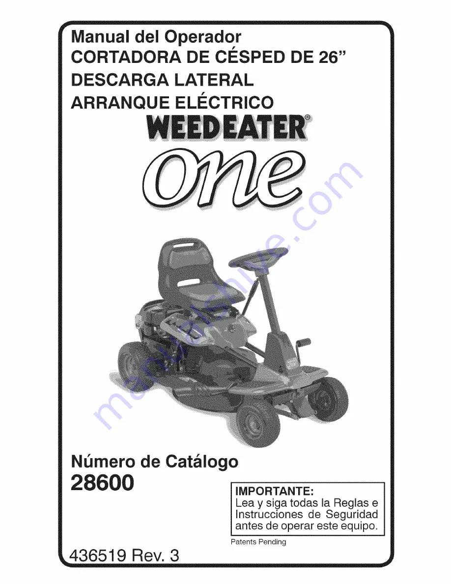 Weed Eater One 28600 Скачать руководство пользователя страница 41