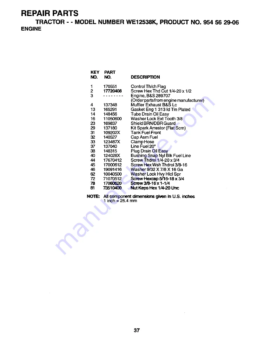 Weed Eater WE12538K Owner'S Manual Download Page 37