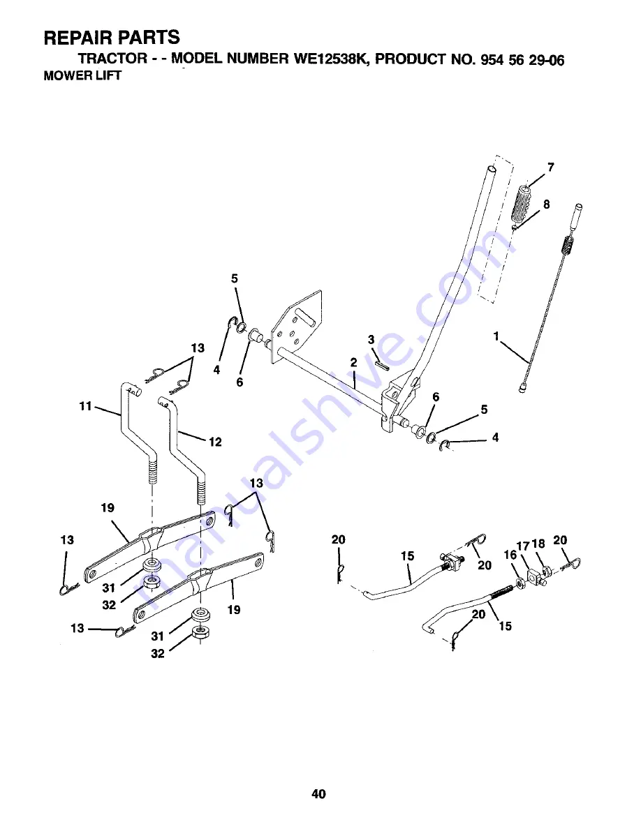 Weed Eater WE12538K Owner'S Manual Download Page 40