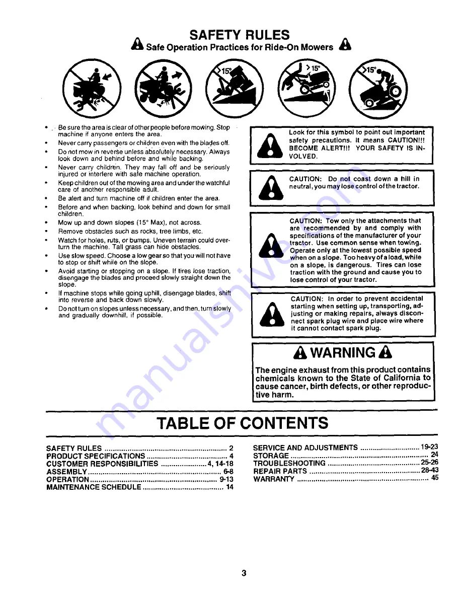 Weed Eater WE14542K Owner'S Manual Download Page 3