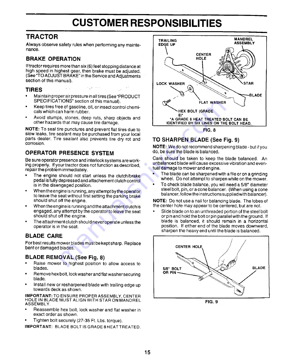 Weed Eater WE14542K Owner'S Manual Download Page 15