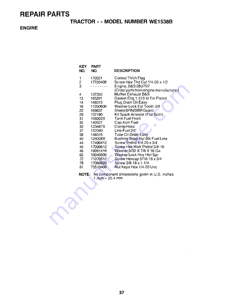 Weed Eater WE1538B Owner'S Manual Download Page 37