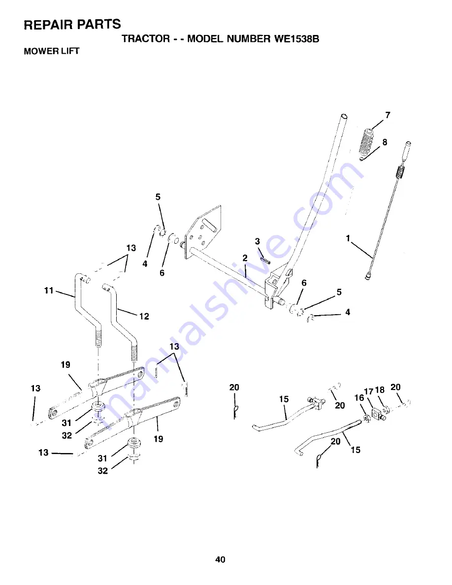 Weed Eater WE1538B Owner'S Manual Download Page 40