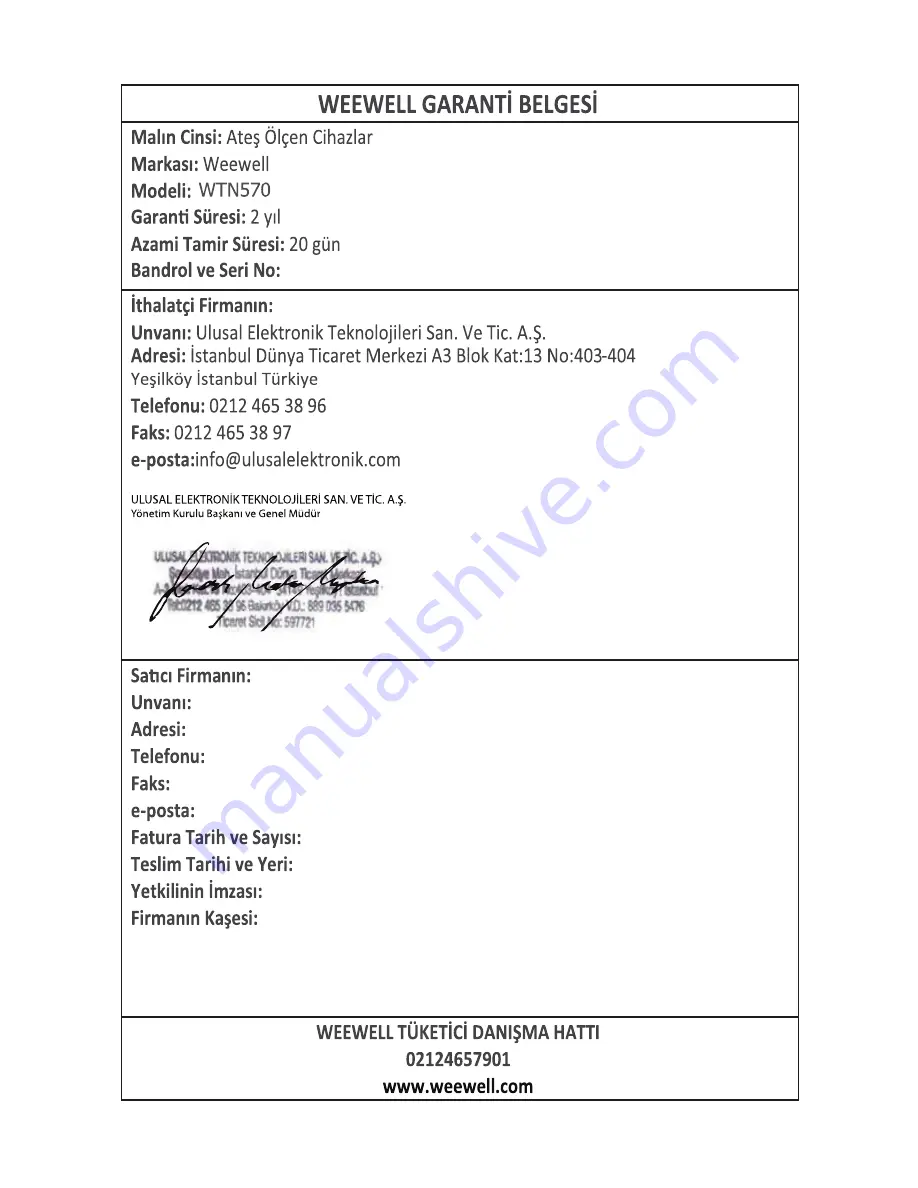 weewell WTN570 User Manual Download Page 40