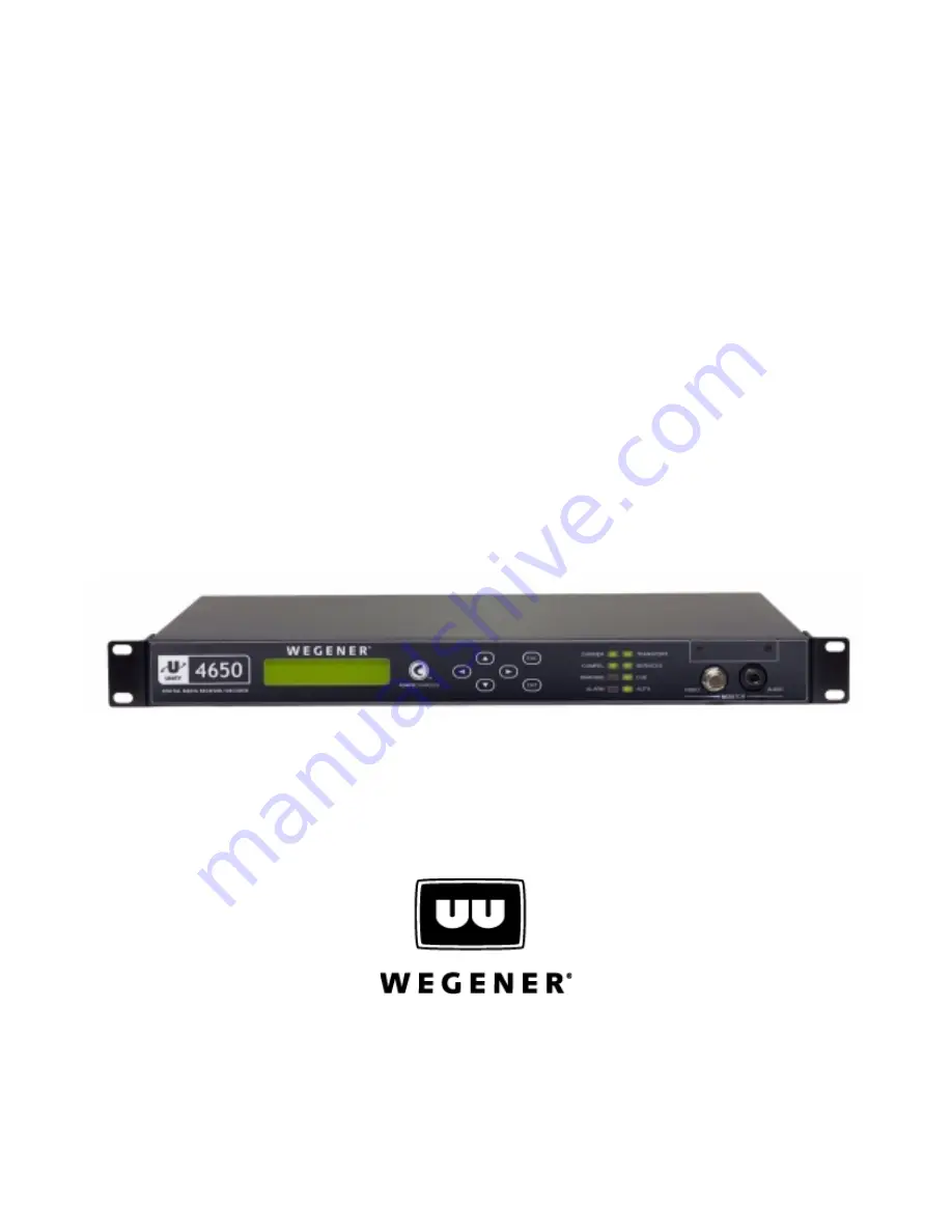 Wegener UNITY4650 Скачать руководство пользователя страница 1