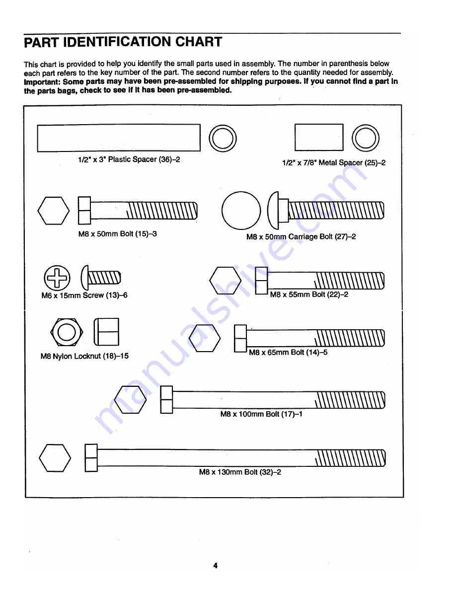 Weider 1382 Series User Manual Download Page 4