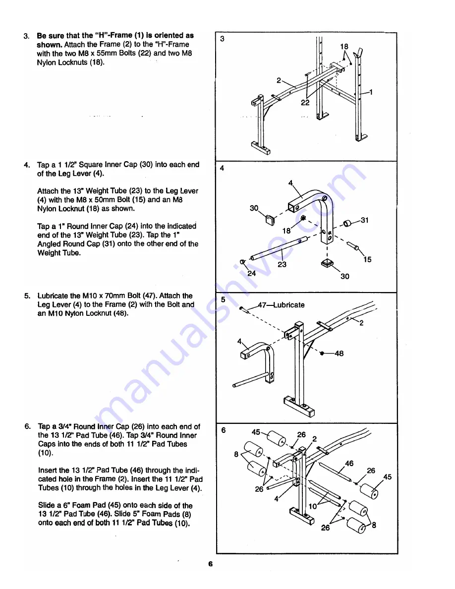 Weider 1382 Series Скачать руководство пользователя страница 6