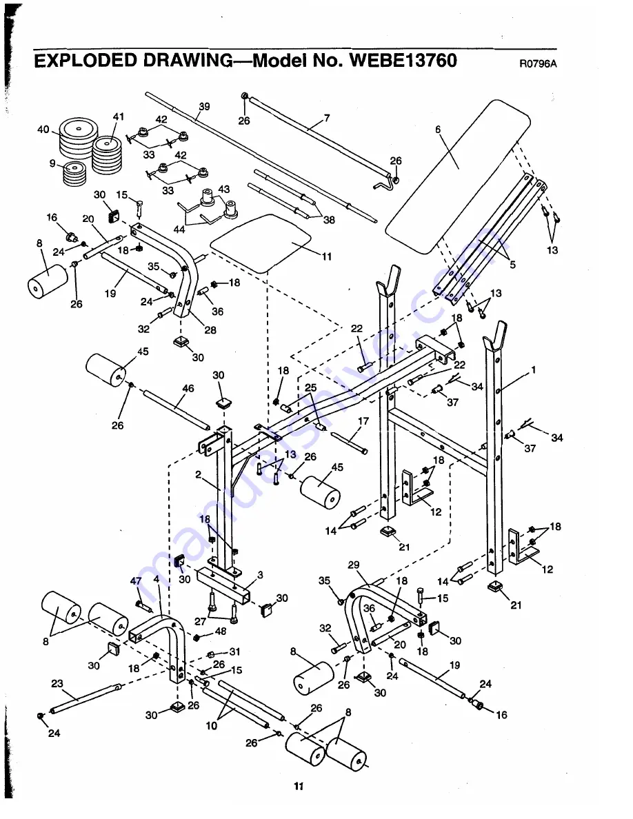 Weider 1382 Series User Manual Download Page 11