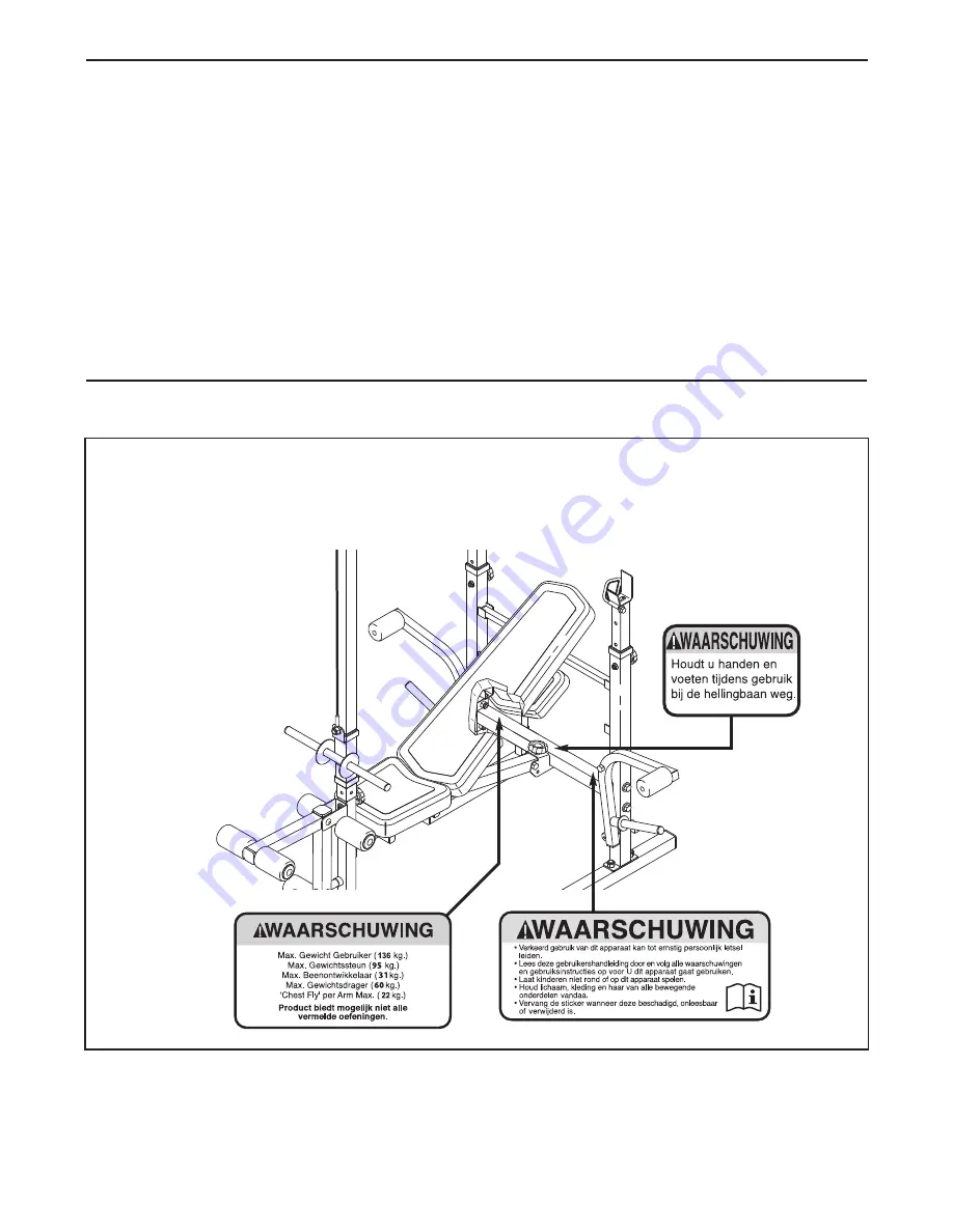 Weider 240 Tc Bench (Dutch) Gebruiksaanwijzing Download Page 2