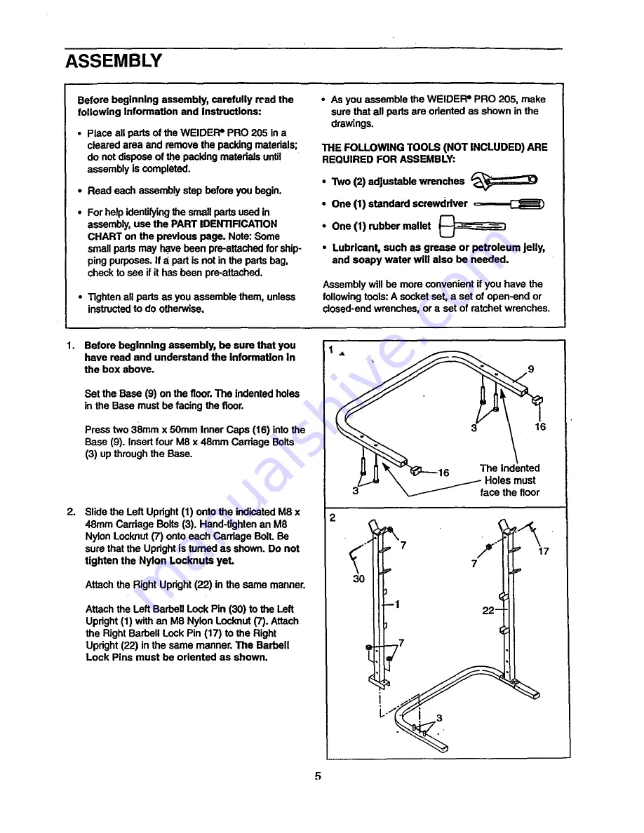 Weider 831.150360 User Manual Download Page 5