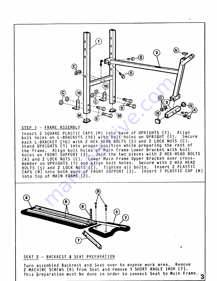 Weider B160 Bench Manual Download Page 4