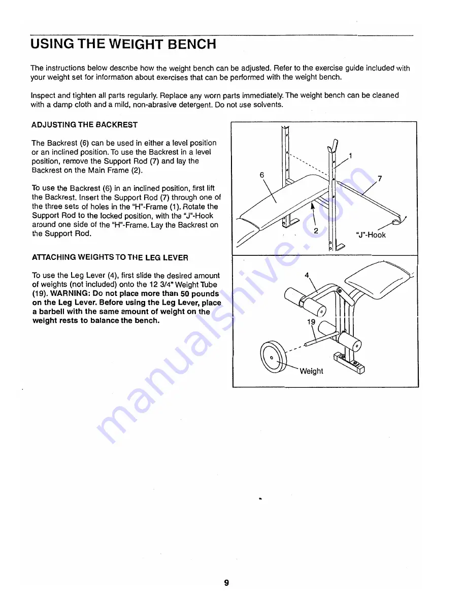 Weider E129-2 Manual Download Page 9