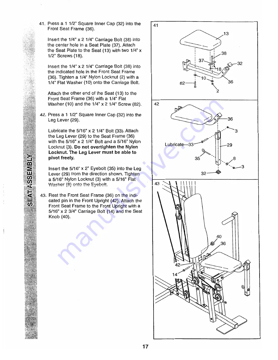 Weider Pro 9725 Manual Download Page 17