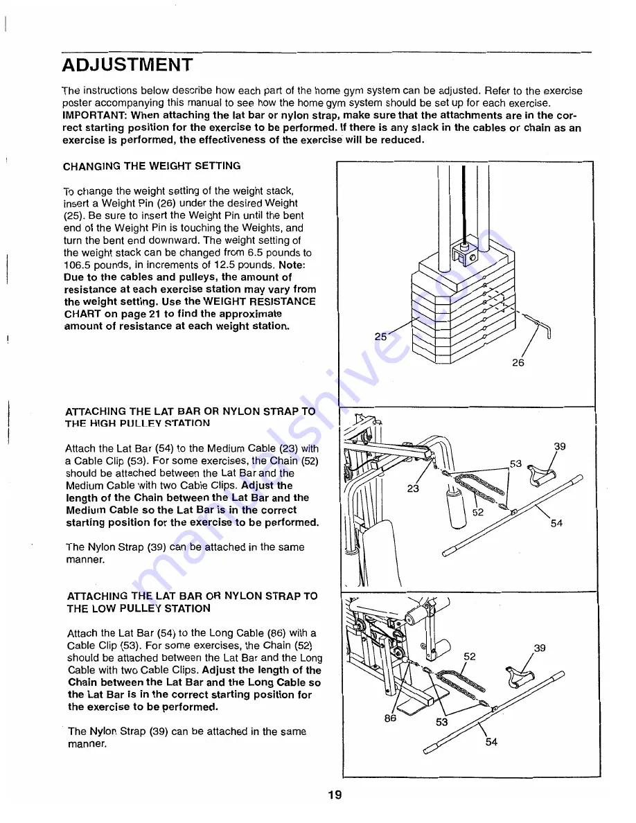 Weider Pro 9725 Manual Download Page 19