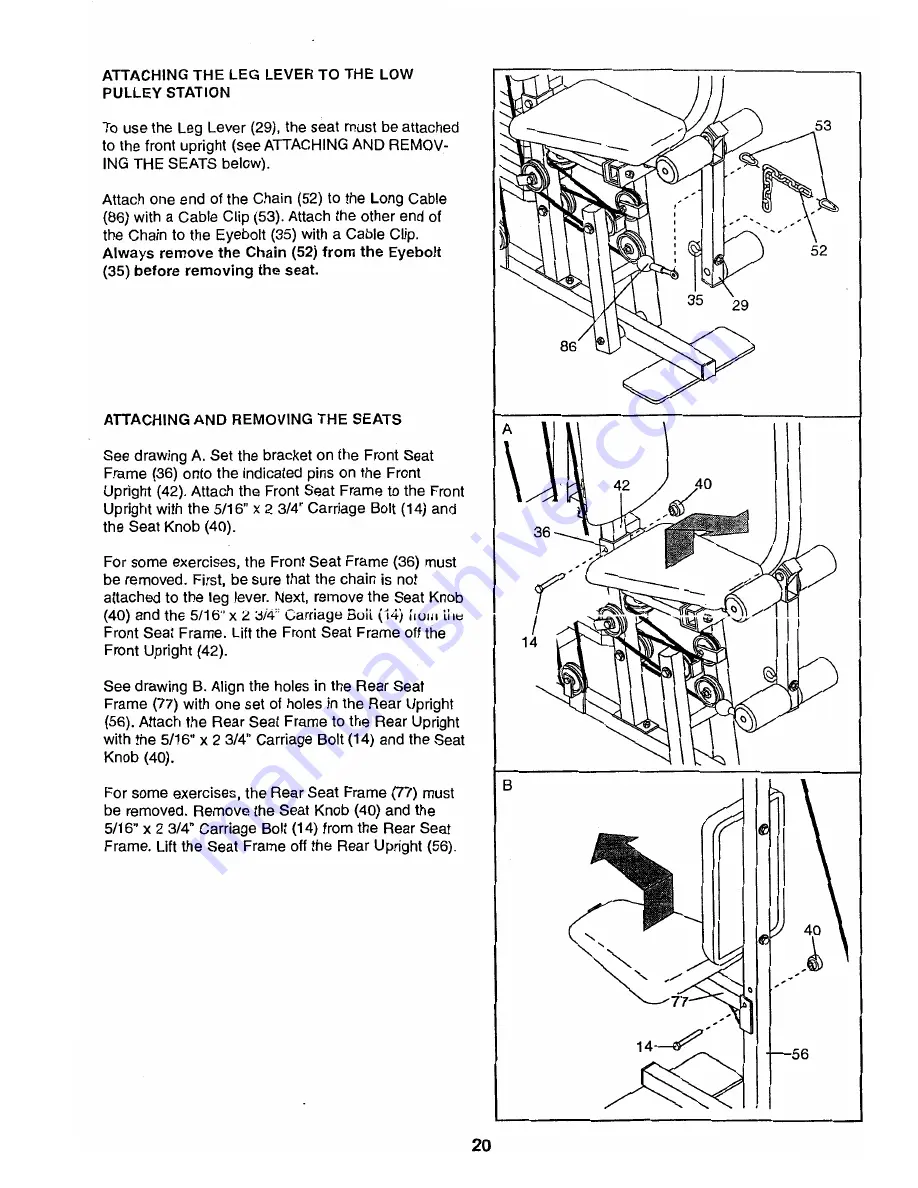 Weider Pro 9725 Manual Download Page 20