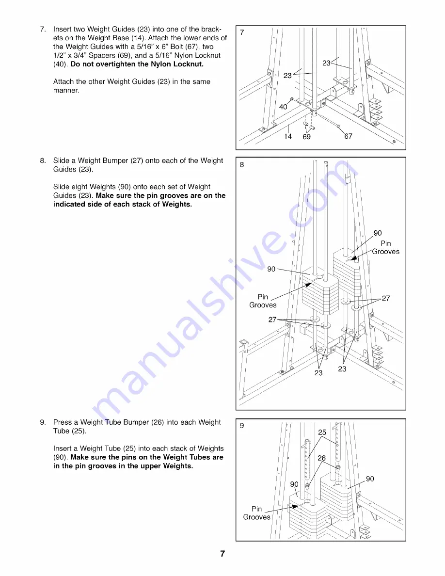 Weider PRO 9925 User Manual Download Page 7