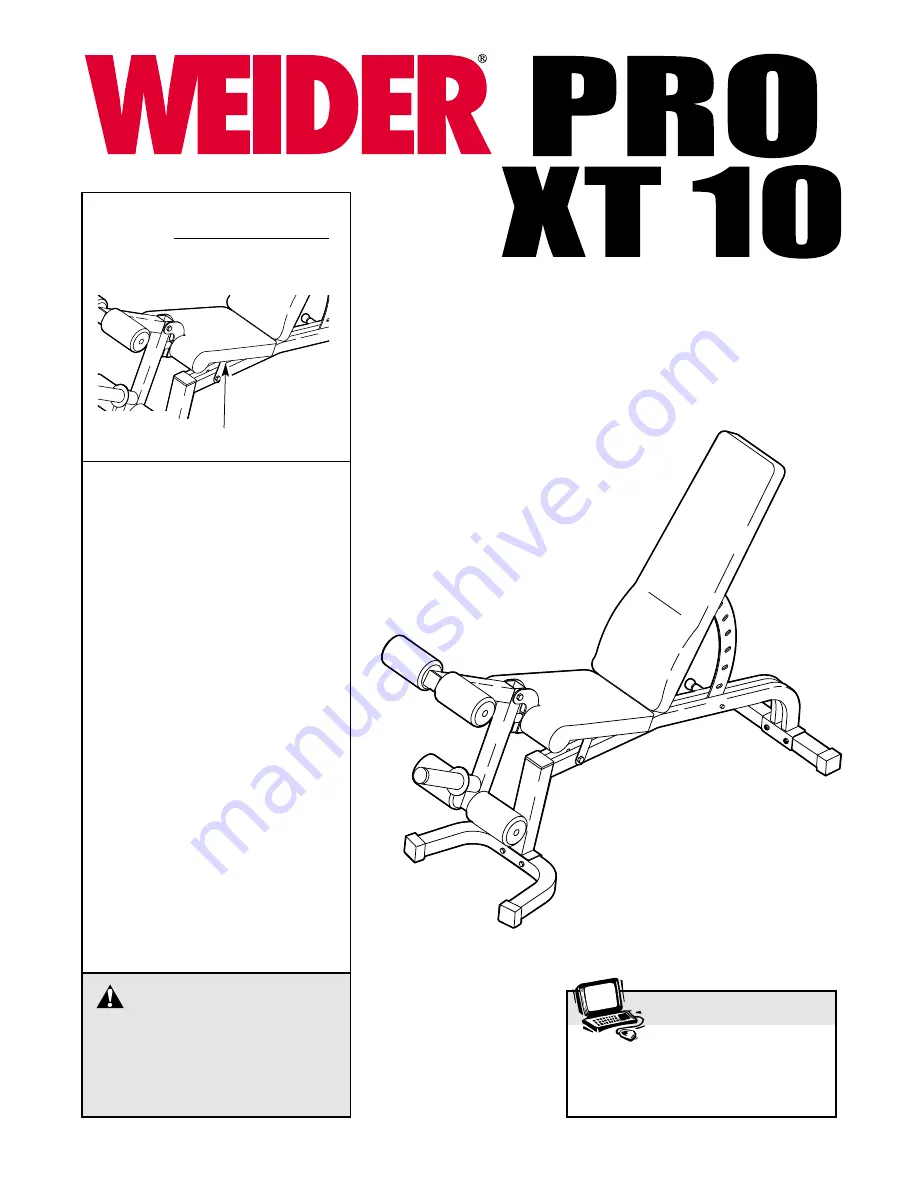 Weider Pro XT 10 User Manual Download Page 1