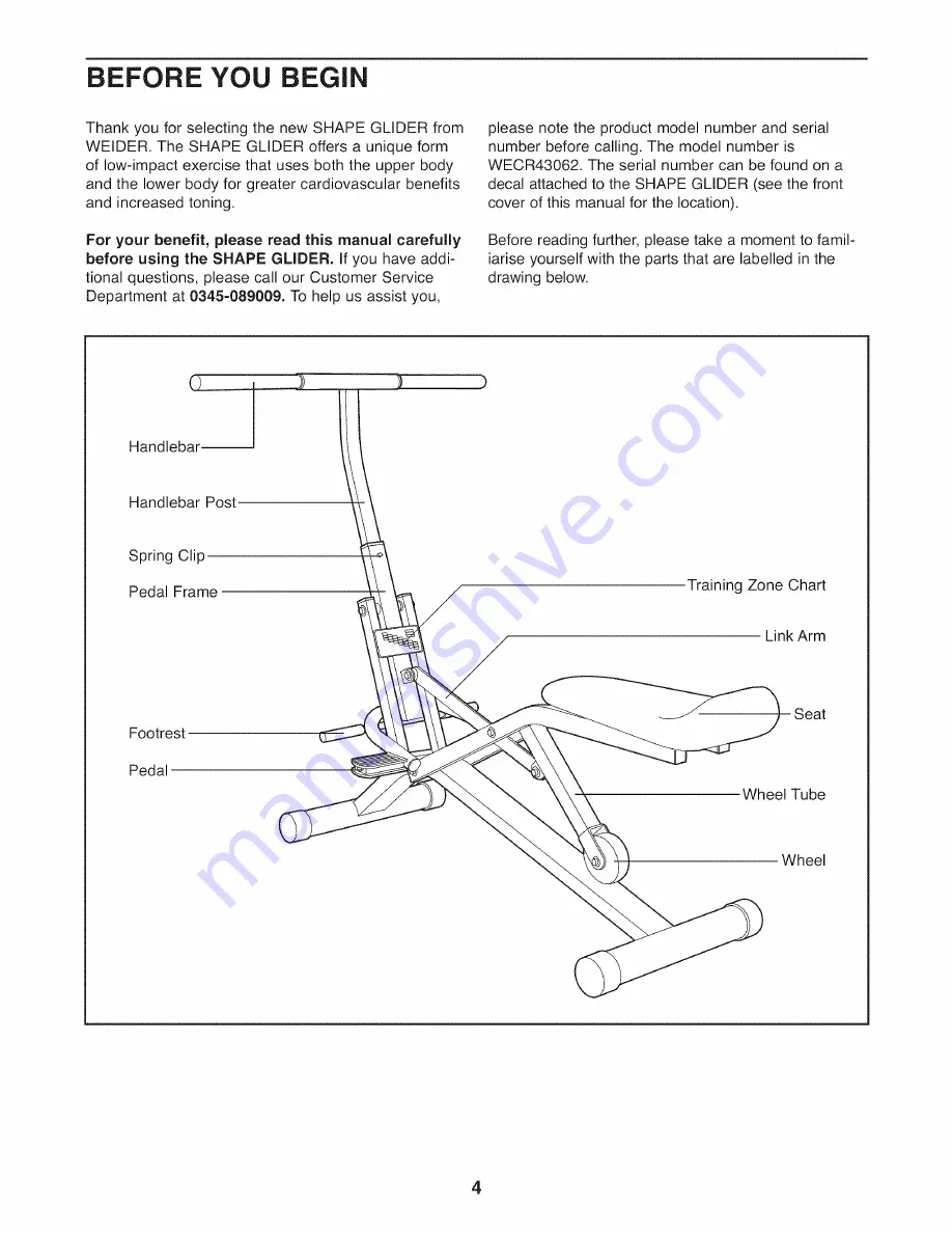 Weider Shape Glider User Manual Download Page 4