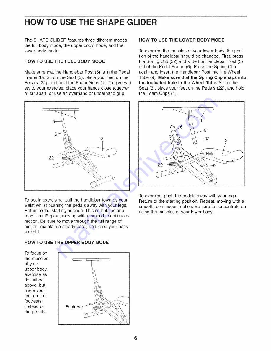 Weider Shape Glider User Manual Download Page 6