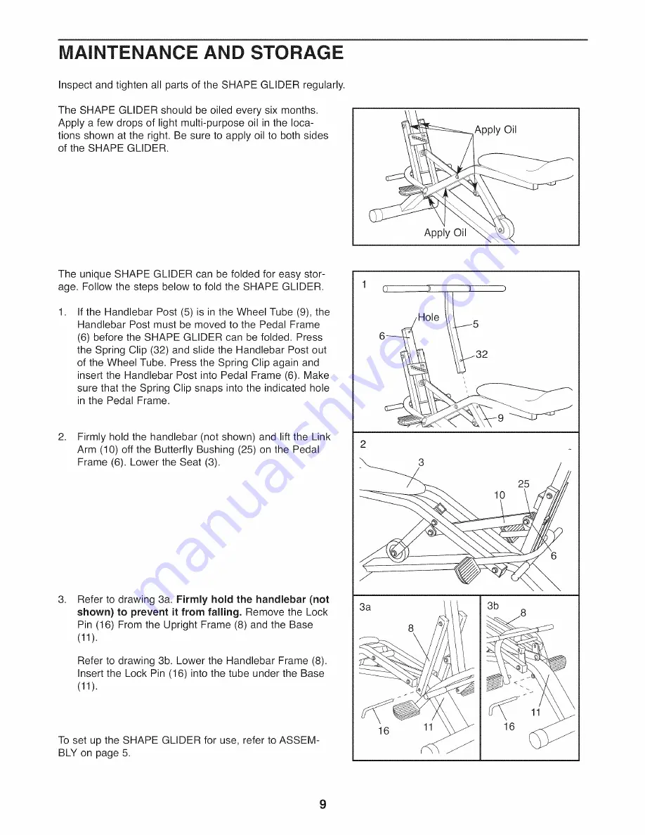 Weider Shape Glider Скачать руководство пользователя страница 9