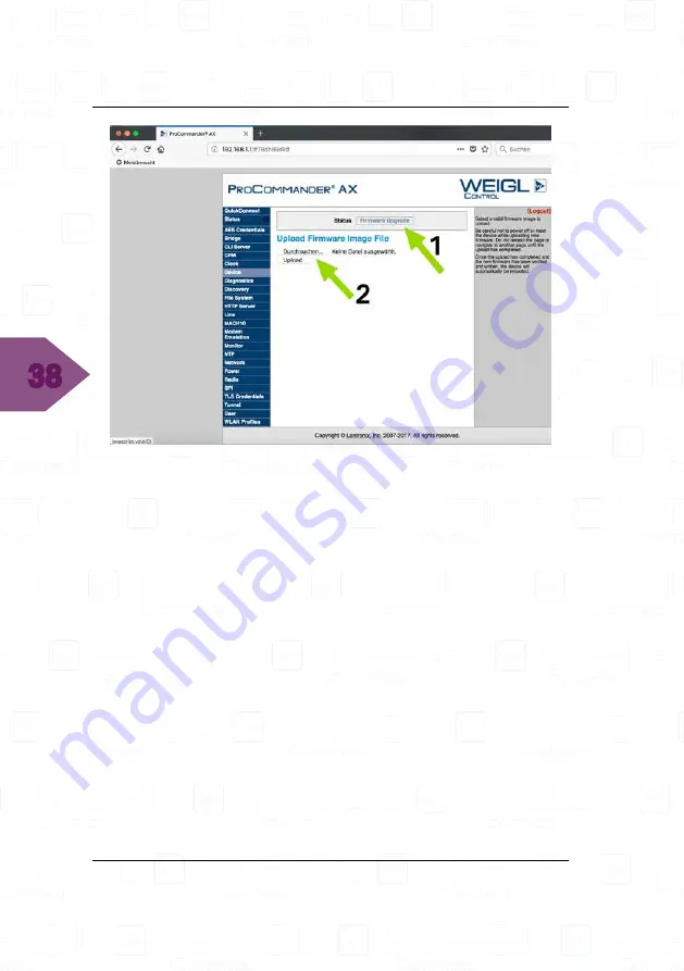 WEIGL ProCommander AX Instruction Manual Download Page 38