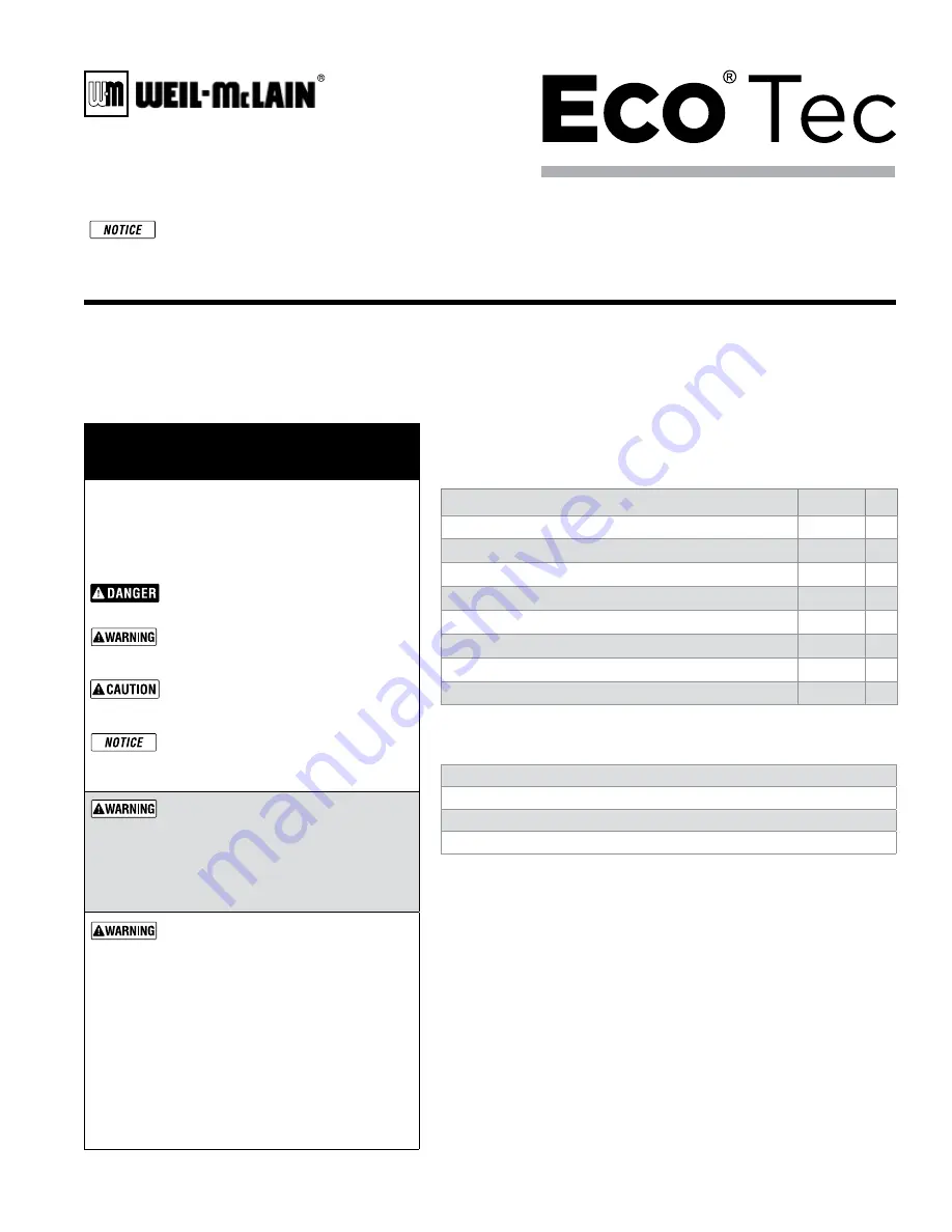 Weil-McLain Eco Tec 2 Series Скачать руководство пользователя страница 1