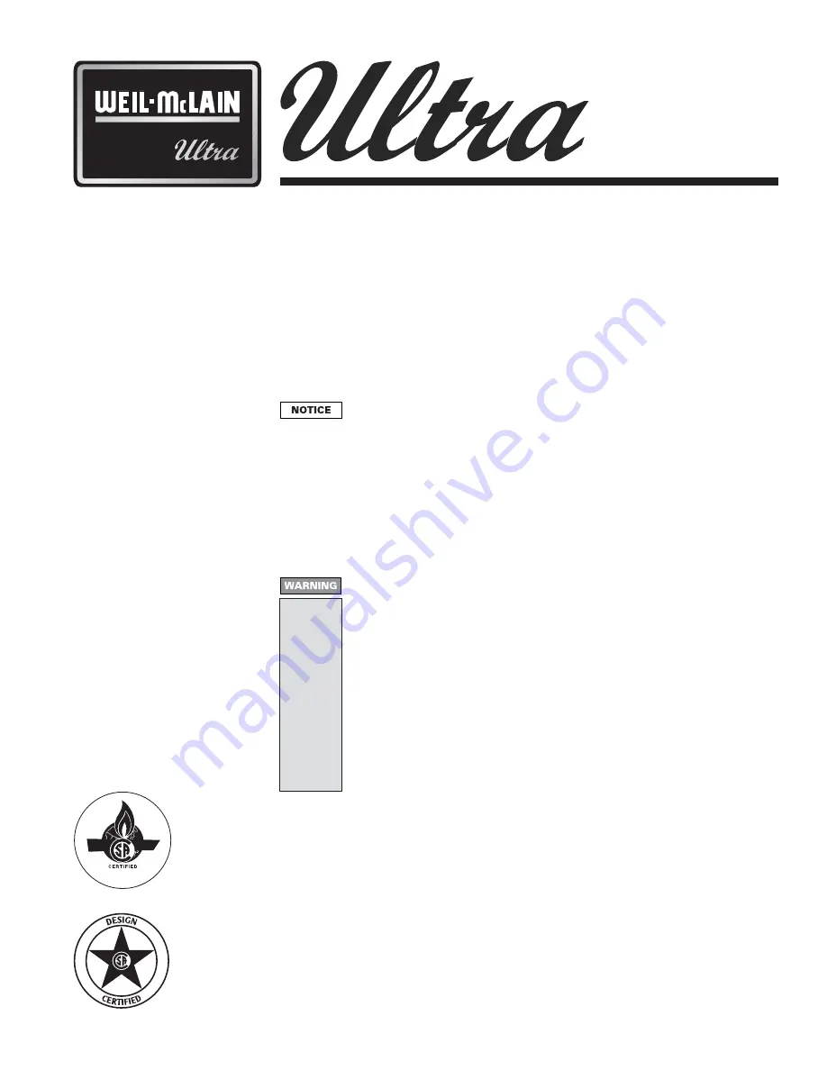 Weil-McLain ULTRA 550-141-951/1002 Conversion Instructions Download Page 1