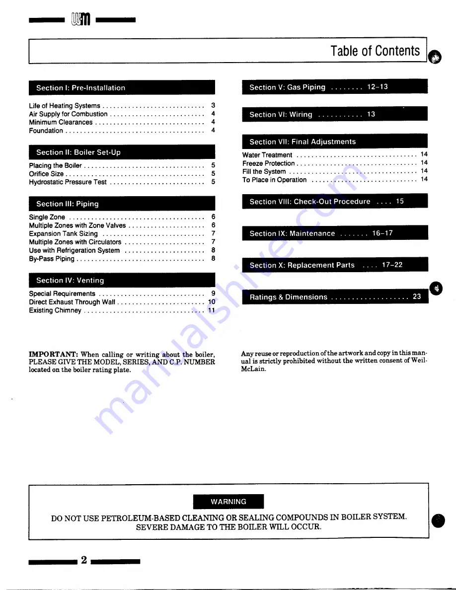 Weil-McLain VHE Installation Manual Download Page 2