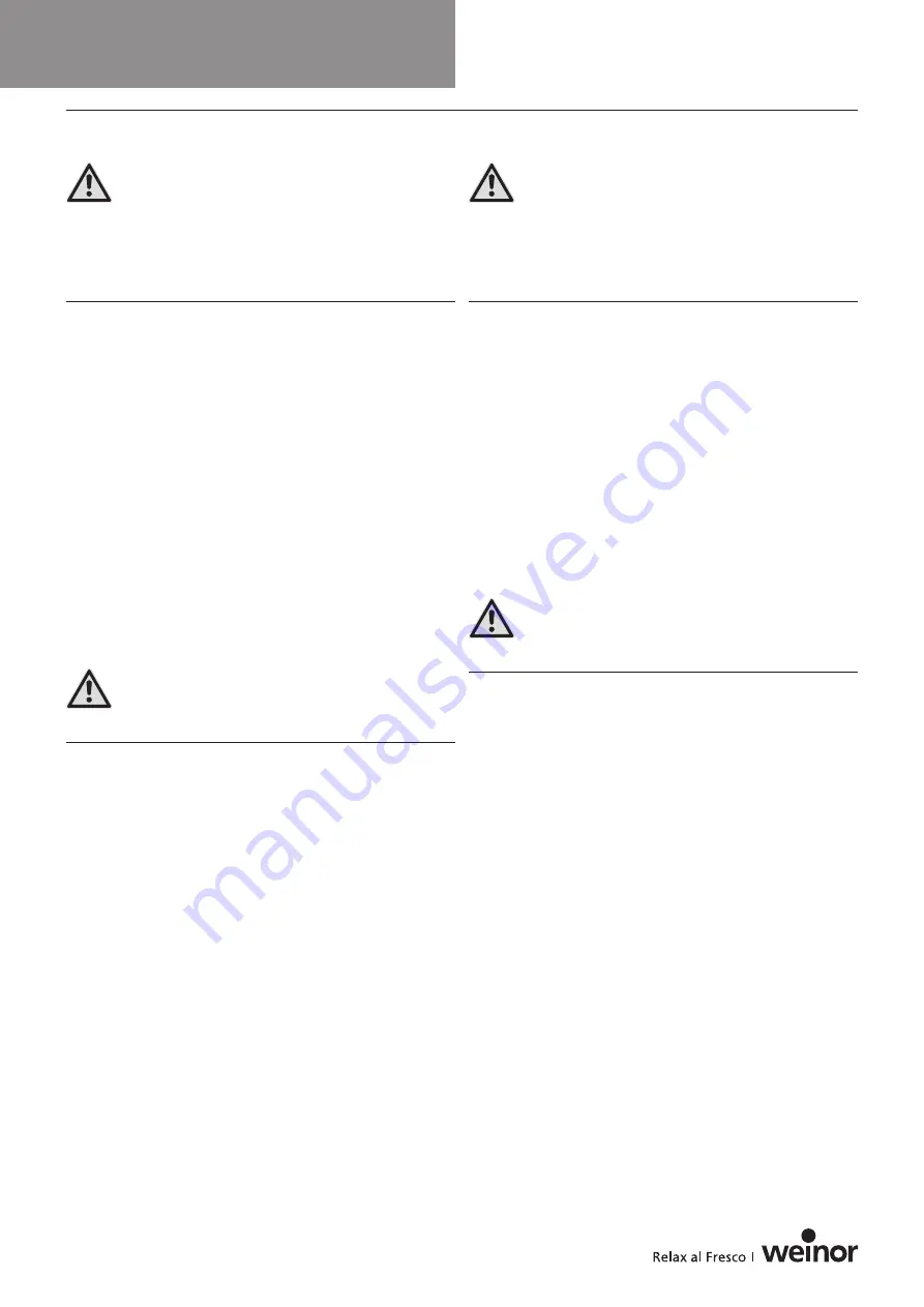 weinor WGM 2030 Design Maintenance Instructions And Directions For Use Download Page 9