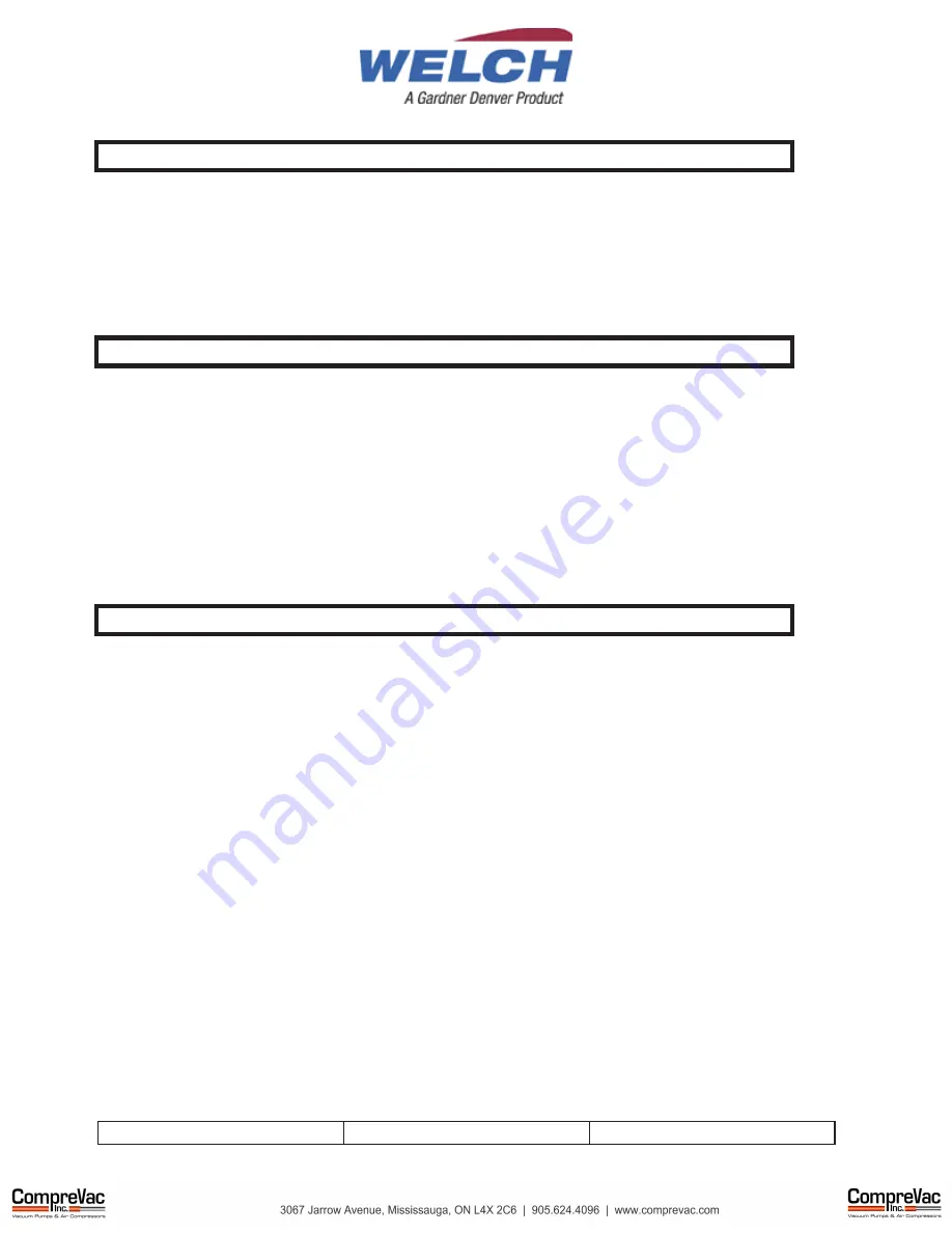 WELCH-ILMVAC DUOSEAL 1374 Owner'S Manual Download Page 26