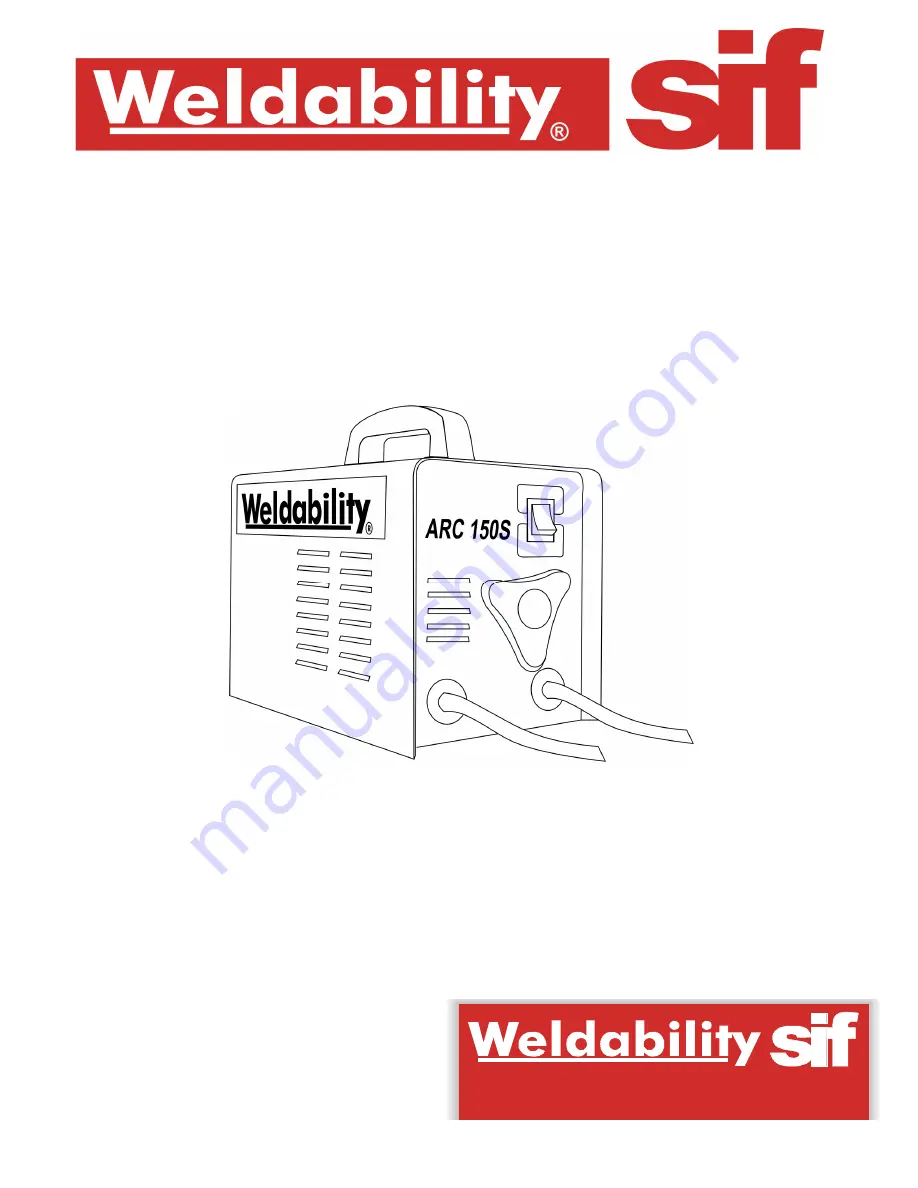 Weldability ARC150S Instruction Manual Download Page 1