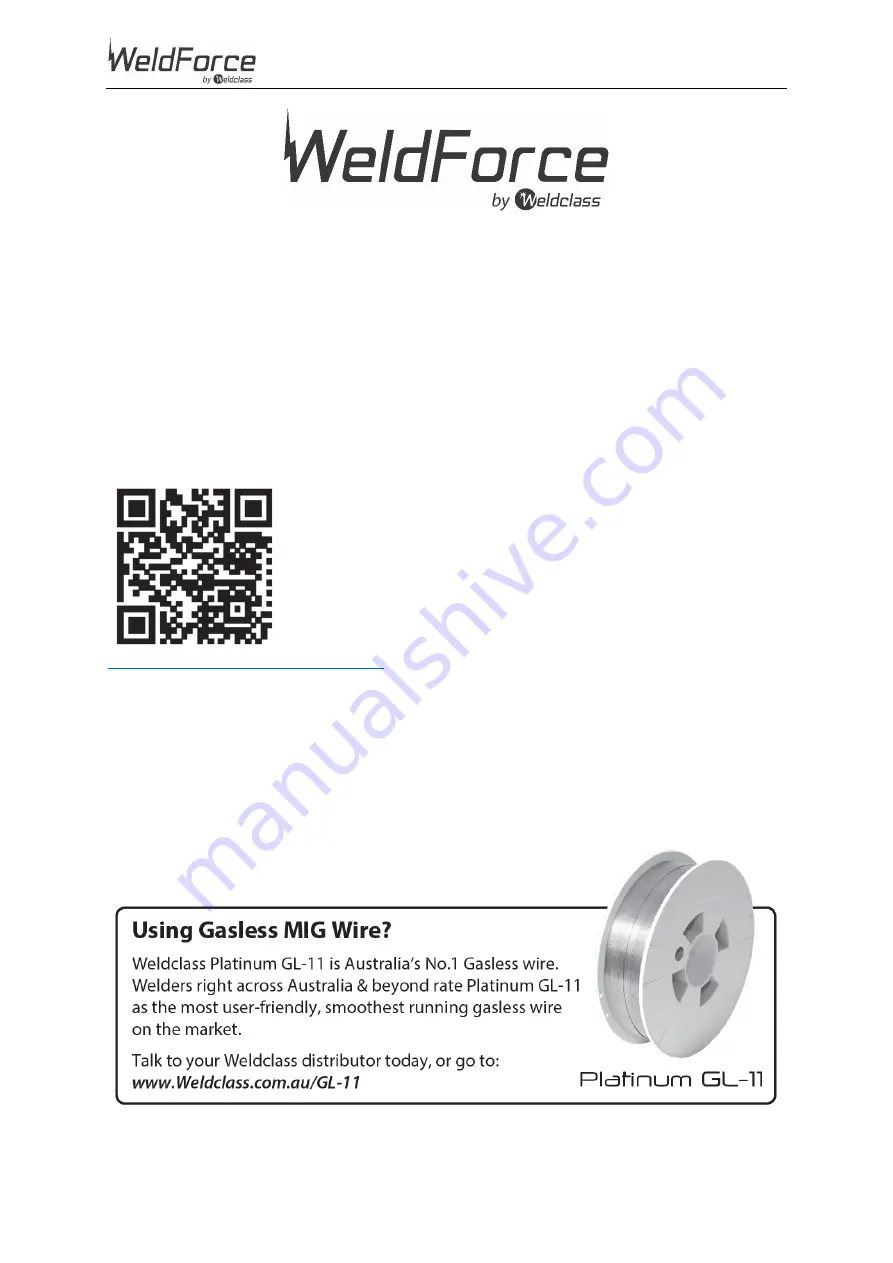 Weldclass WeldForce WF-255MST Operating Instructions Manual Download Page 2