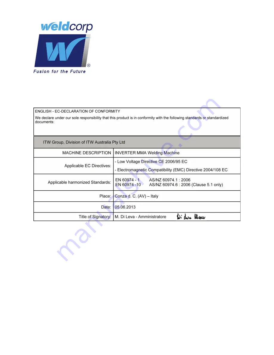 WeldCorp INVERTER TIG140 Скачать руководство пользователя страница 14