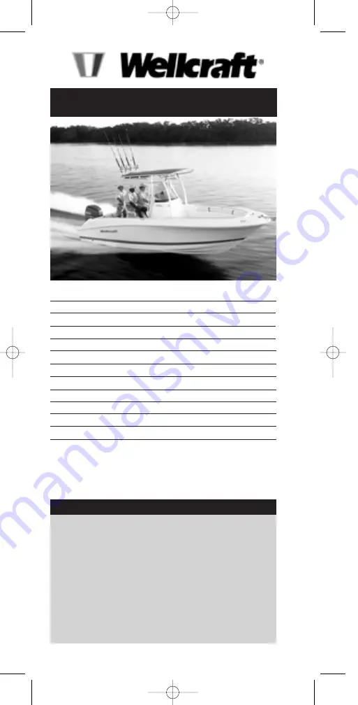 Wellcraft 180 SPORTSMAN O/B Owner'S Manual Download Page 61