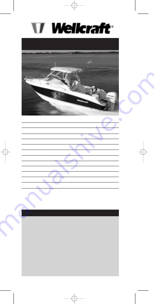 Wellcraft 180 SPORTSMAN O/B Owner'S Manual Download Page 71