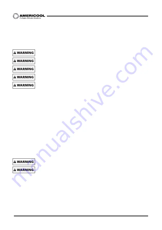 Weltem AmeriCool WPC-18000 Owner'S Manual Download Page 6