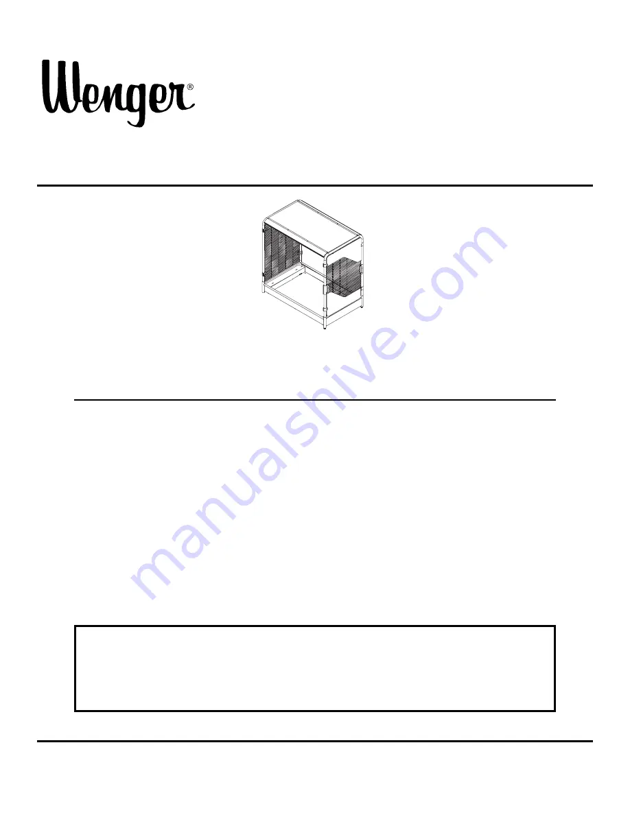 Wenger 32-inch Partial End Closure Owner'S Manual Download Page 1