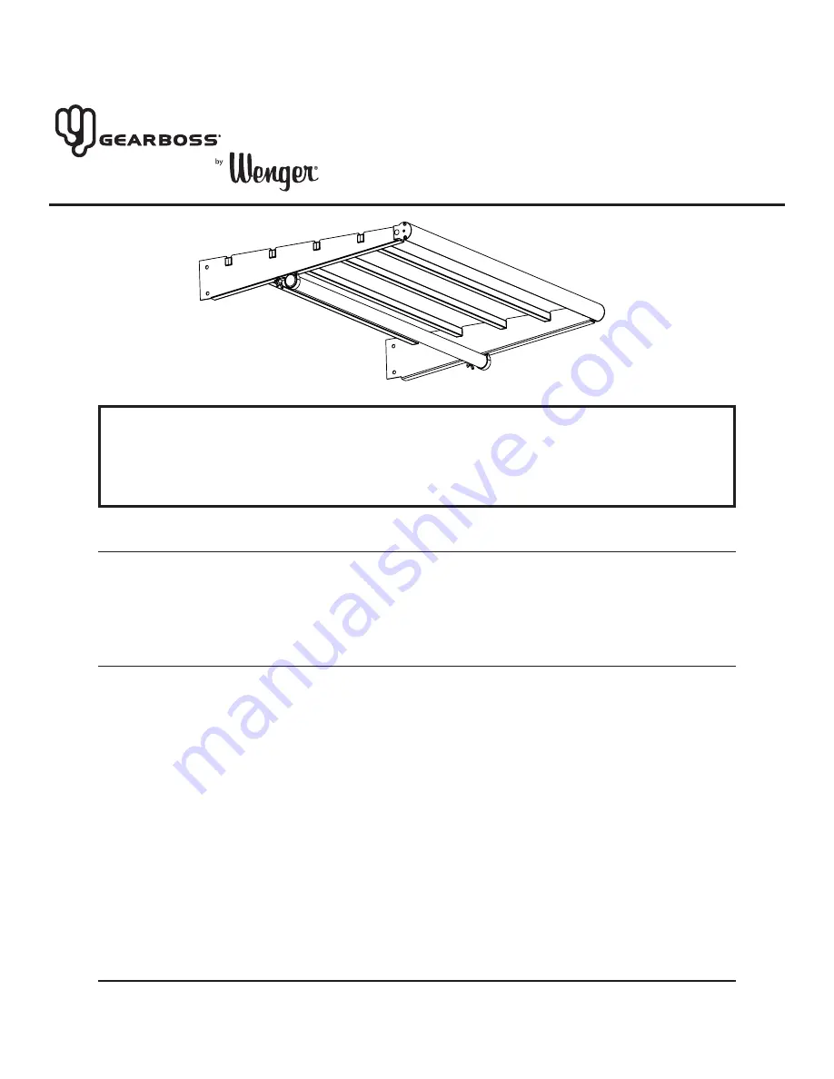 Wenger GearBoss Garment Bar Accessory Скачать руководство пользователя страница 1