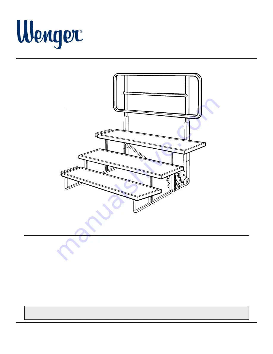 Wenger Tourmaster Choral Riser Owner'S Manual Download Page 1