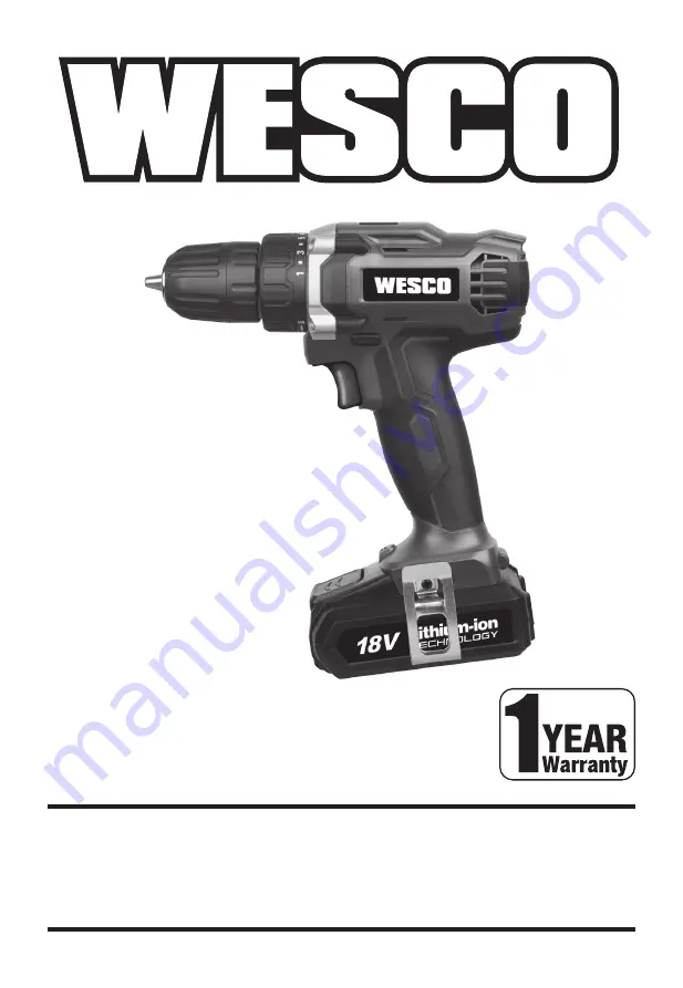 Wesco CDT118WG Manual Download Page 1