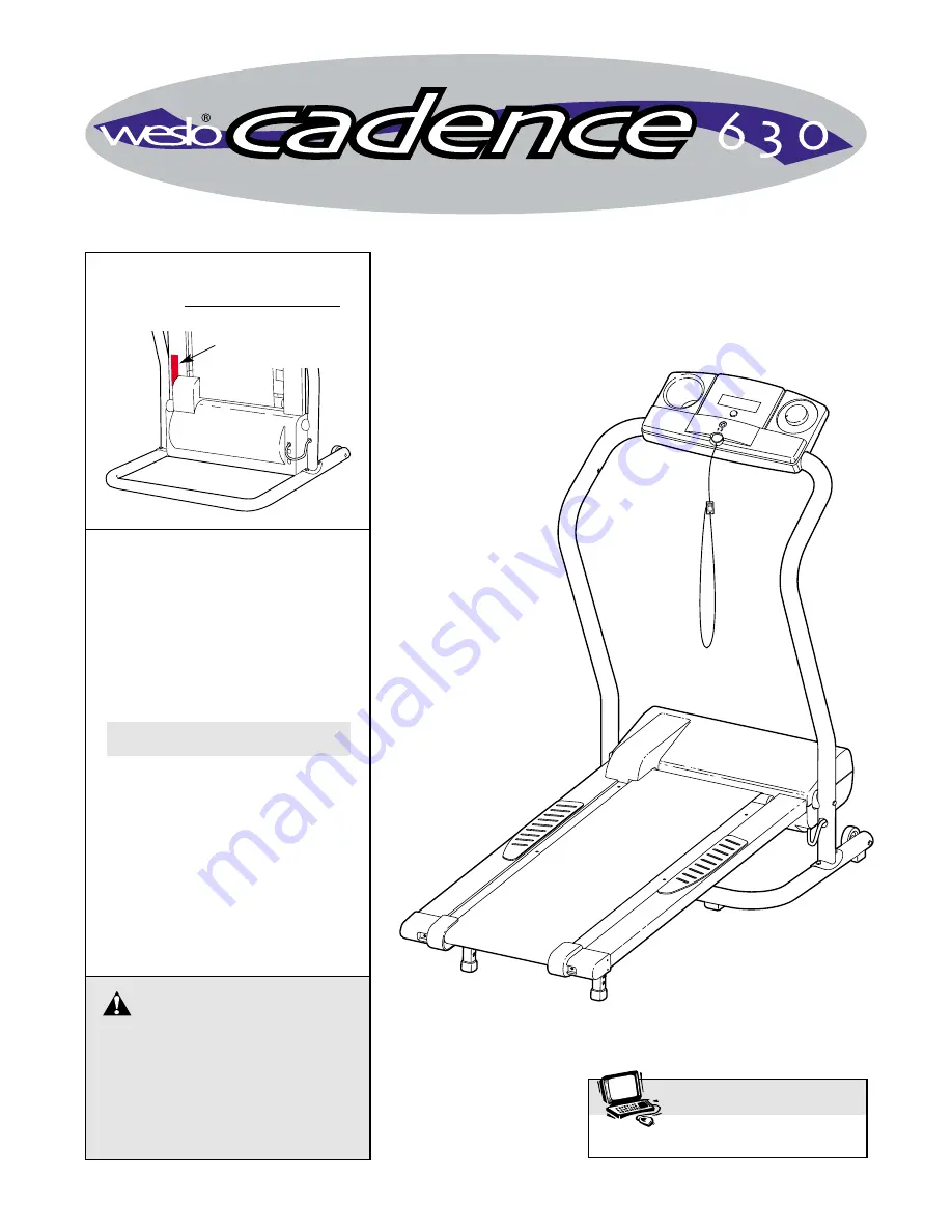 Weslo Cadence 630 Скачать руководство пользователя страница 1