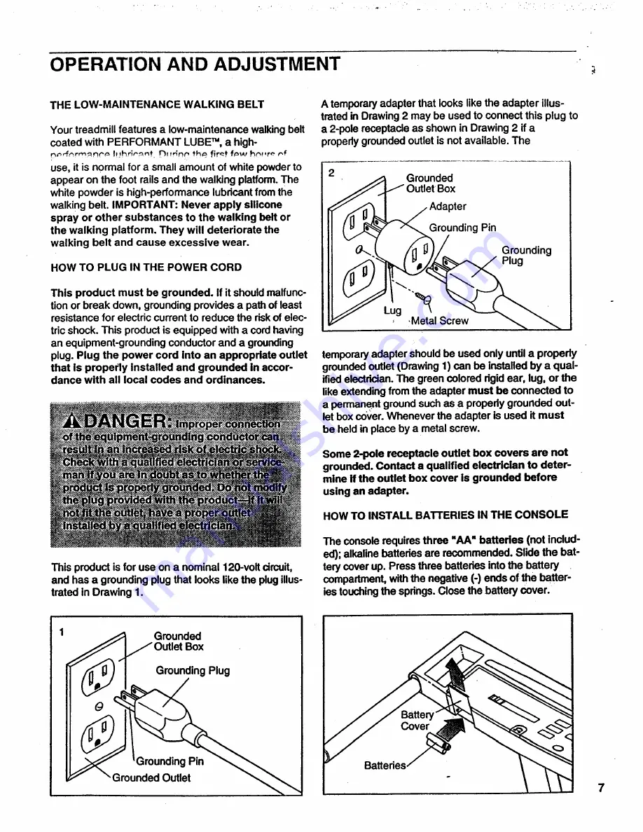 Weslo Cadence 725 Manual Download Page 7