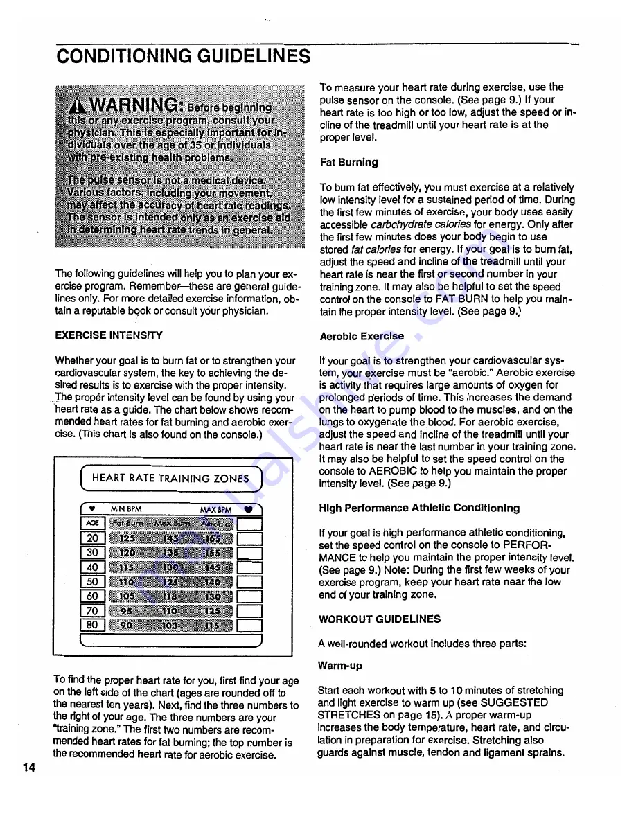 Weslo Cadence Dx15 Manual Download Page 14