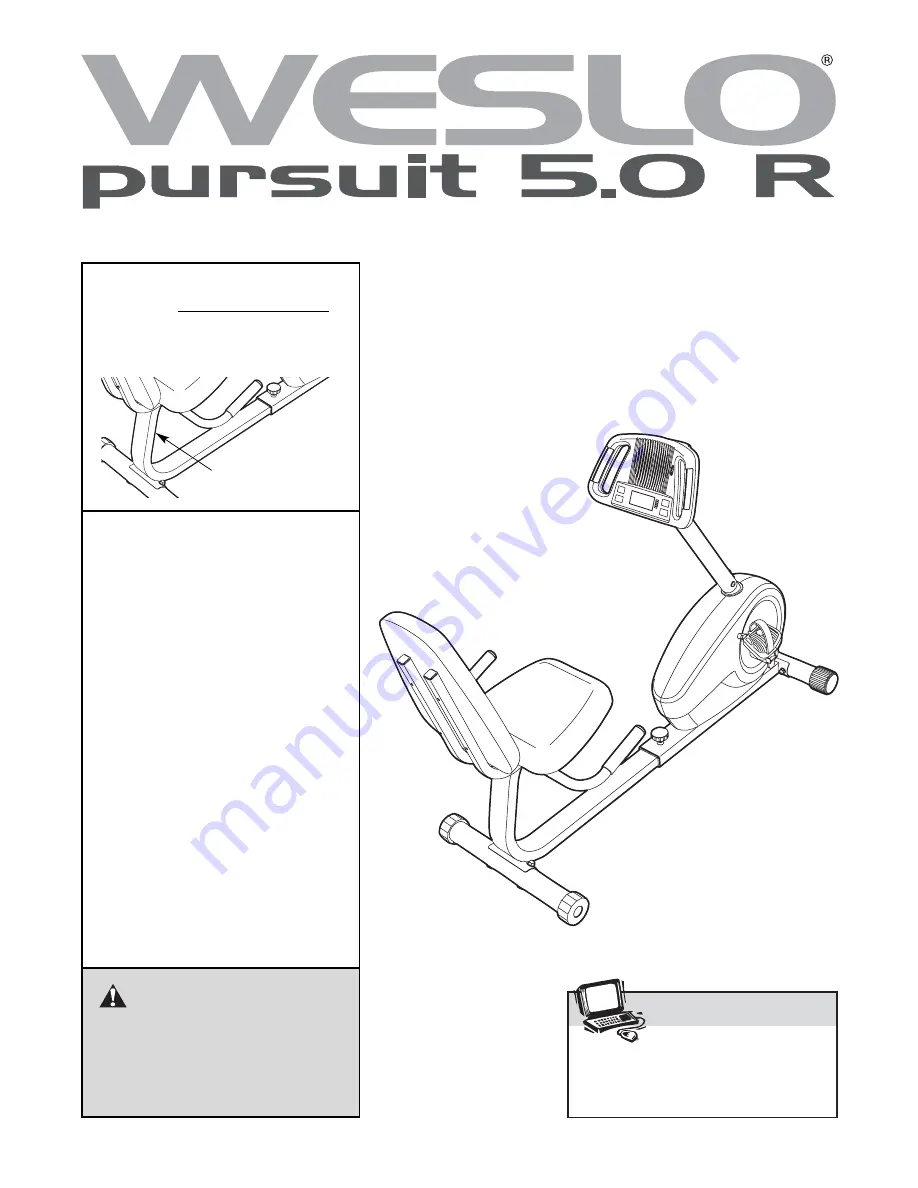 Weslo Pursuit 5.0r Bike User Manual Download Page 1