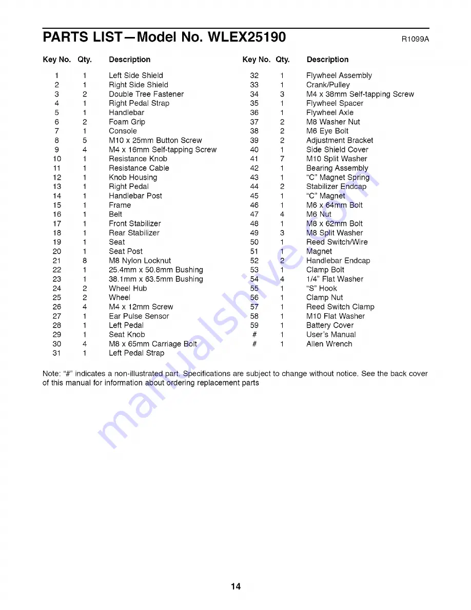 Weslo PURSUIT 618s User Manual Download Page 14