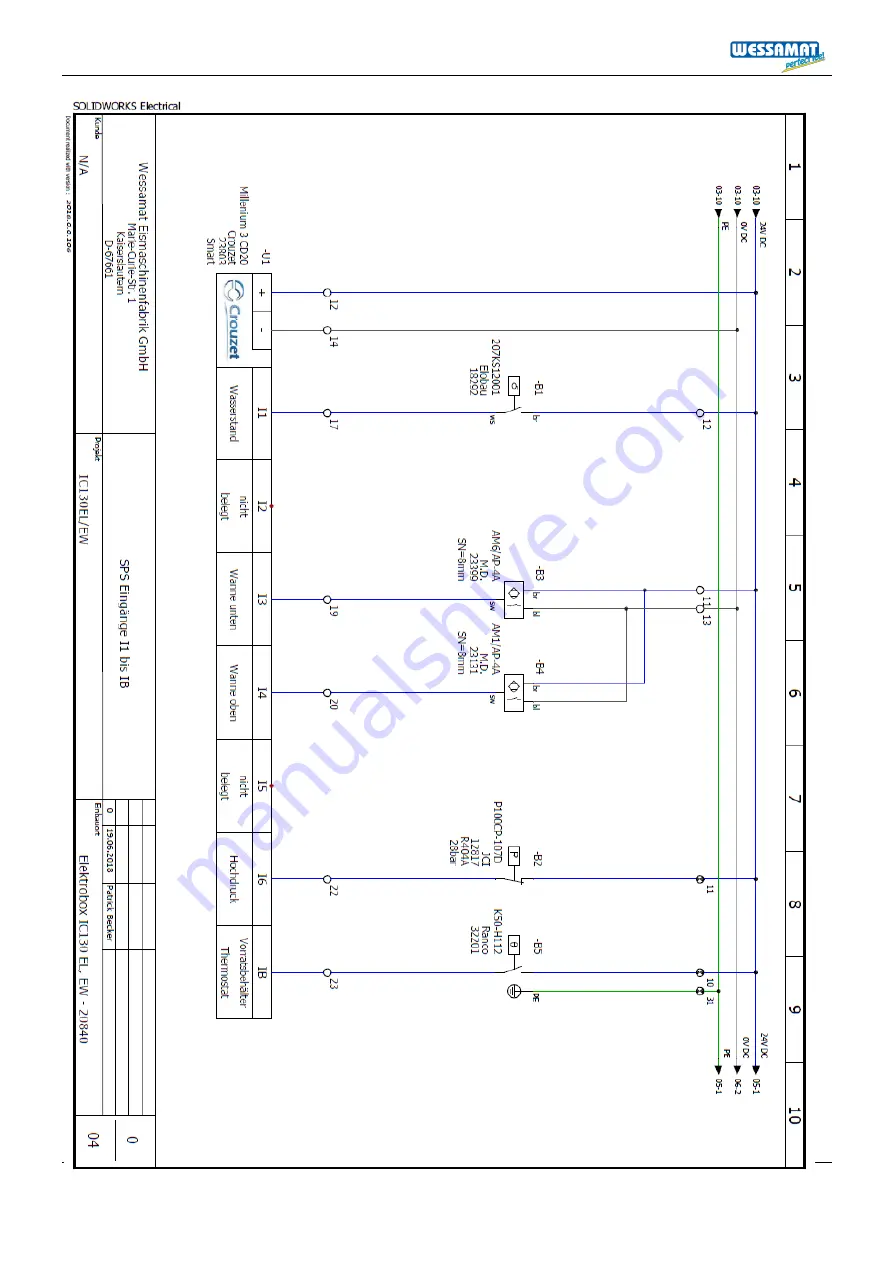 Wessamat Cube-Line IC 130 EL User Manual Download Page 105