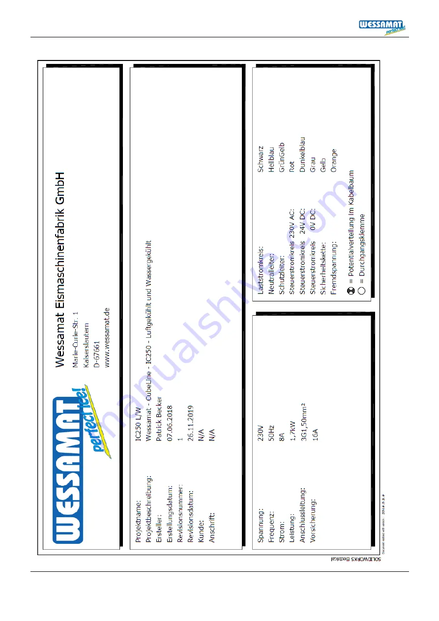 Wessamat Cube-Line IC 130 EL User Manual Download Page 122