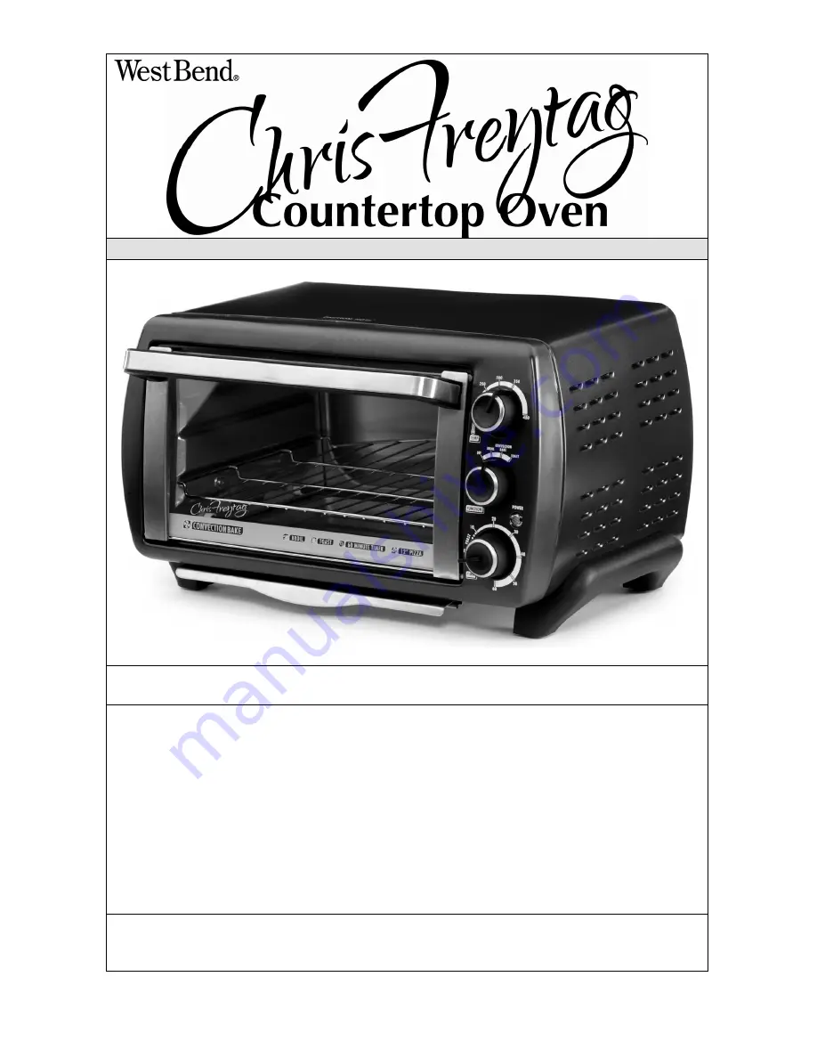 West Bend Chris Freytag Countertop Oven Скачать руководство пользователя страница 1