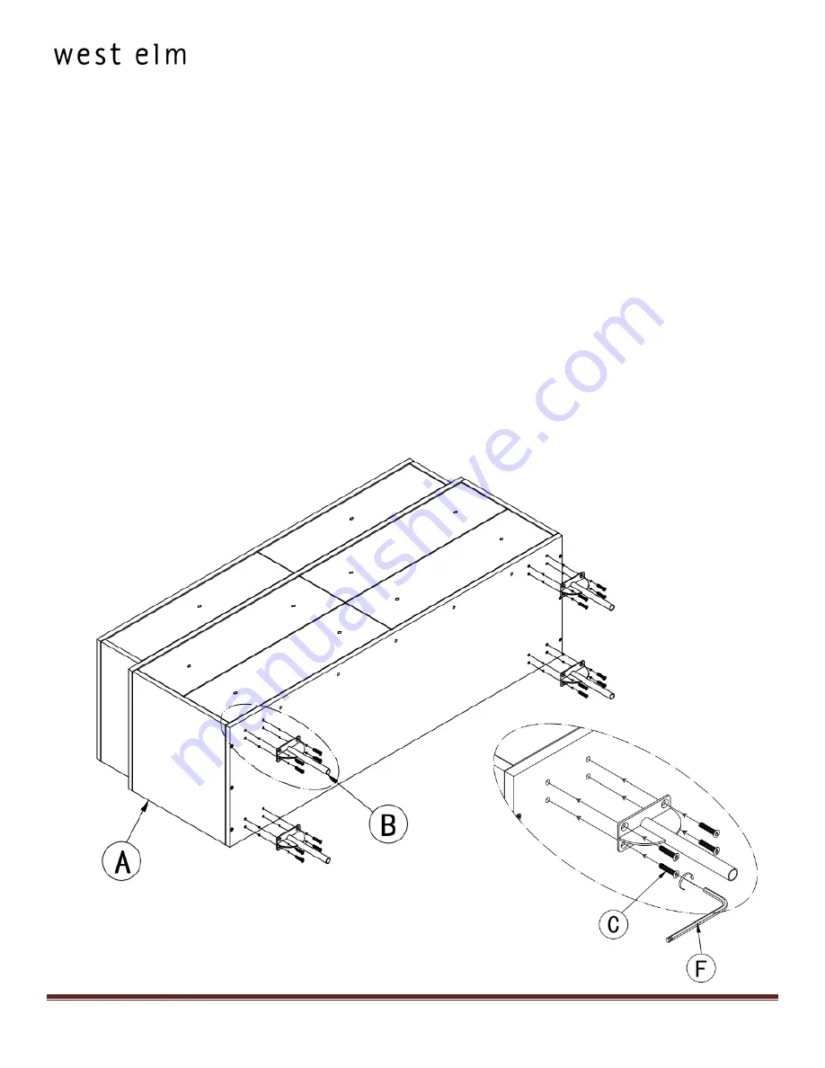 West Elm Greta 6-Drawer Dresser Assembly Instructions Manual Download Page 3