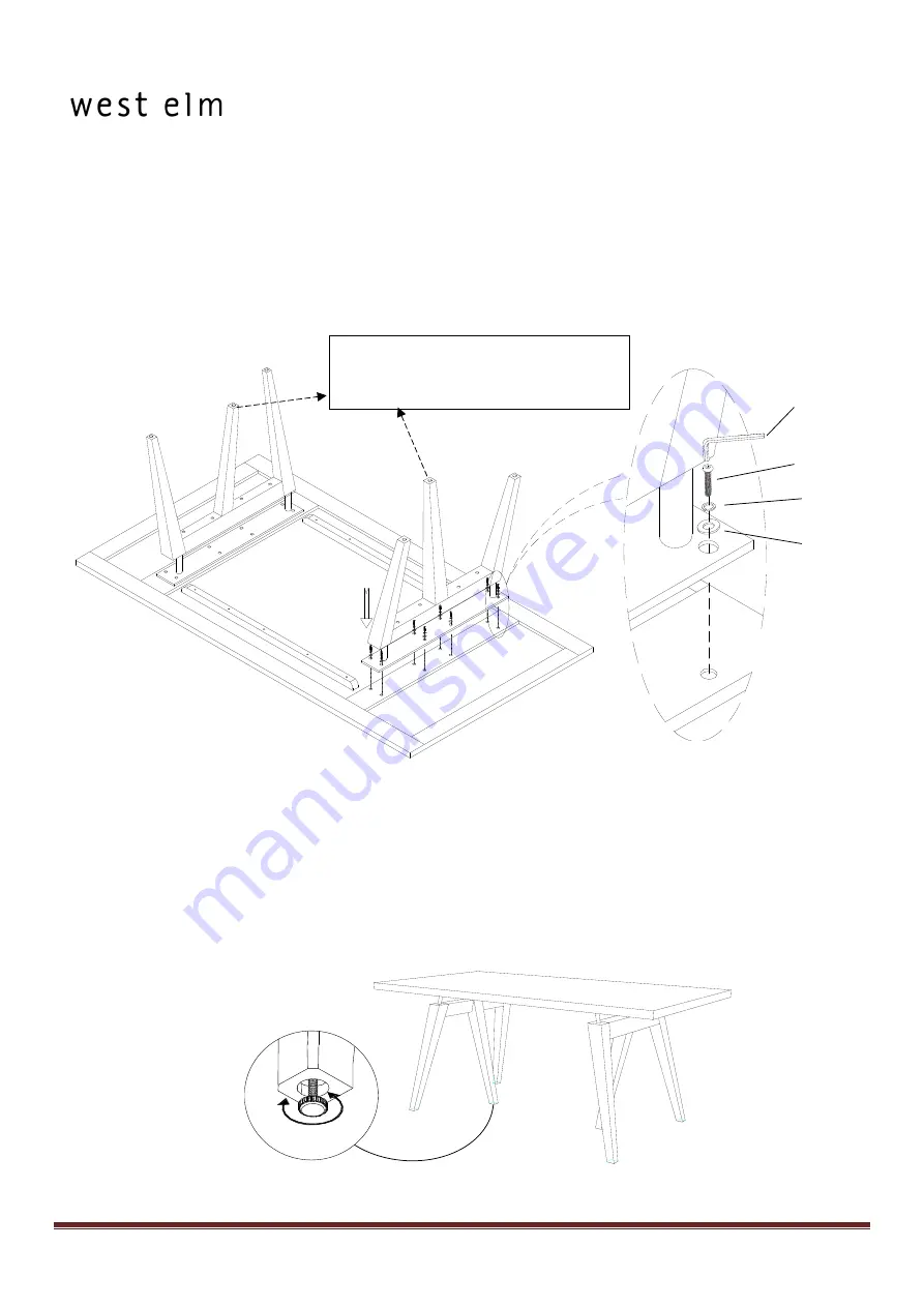 West Elm Michael Robbins Dining Table 410014 Скачать руководство пользователя страница 2